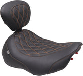 Mustang Seat Solo Wide Tripper W/ Dbr SEATS-FOR HARLEY DRESSER/TOURI Mustang