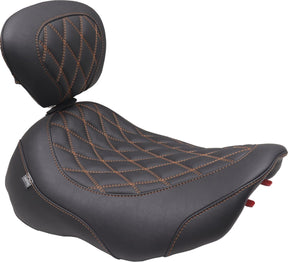 Mustang Seat Solo Wide Tripper W/ Dbr SEATS-FOR HARLEY DRESSER/TOURI Mustang