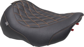 Mustang Seat Solo Wide Tripper W/ Dbr SEATS-FOR HARLEY DRESSER/TOURI Mustang