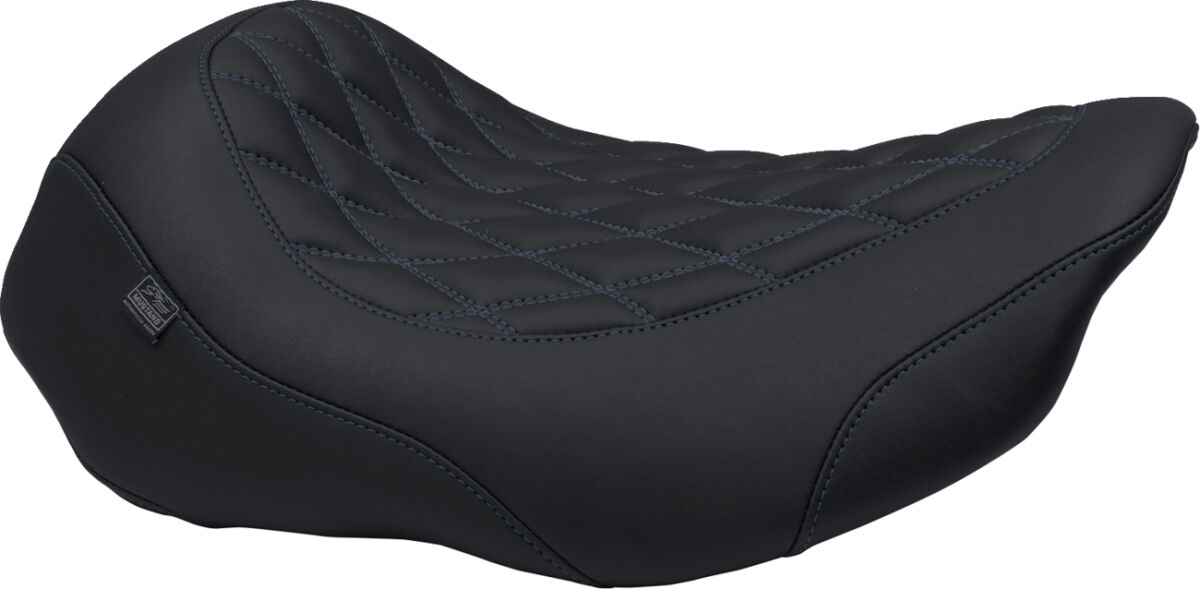 Mustang Seat Solo Wide Tripper Sky Blu SEATS-FOR HARLEY DRESSER/TOURI Mustang