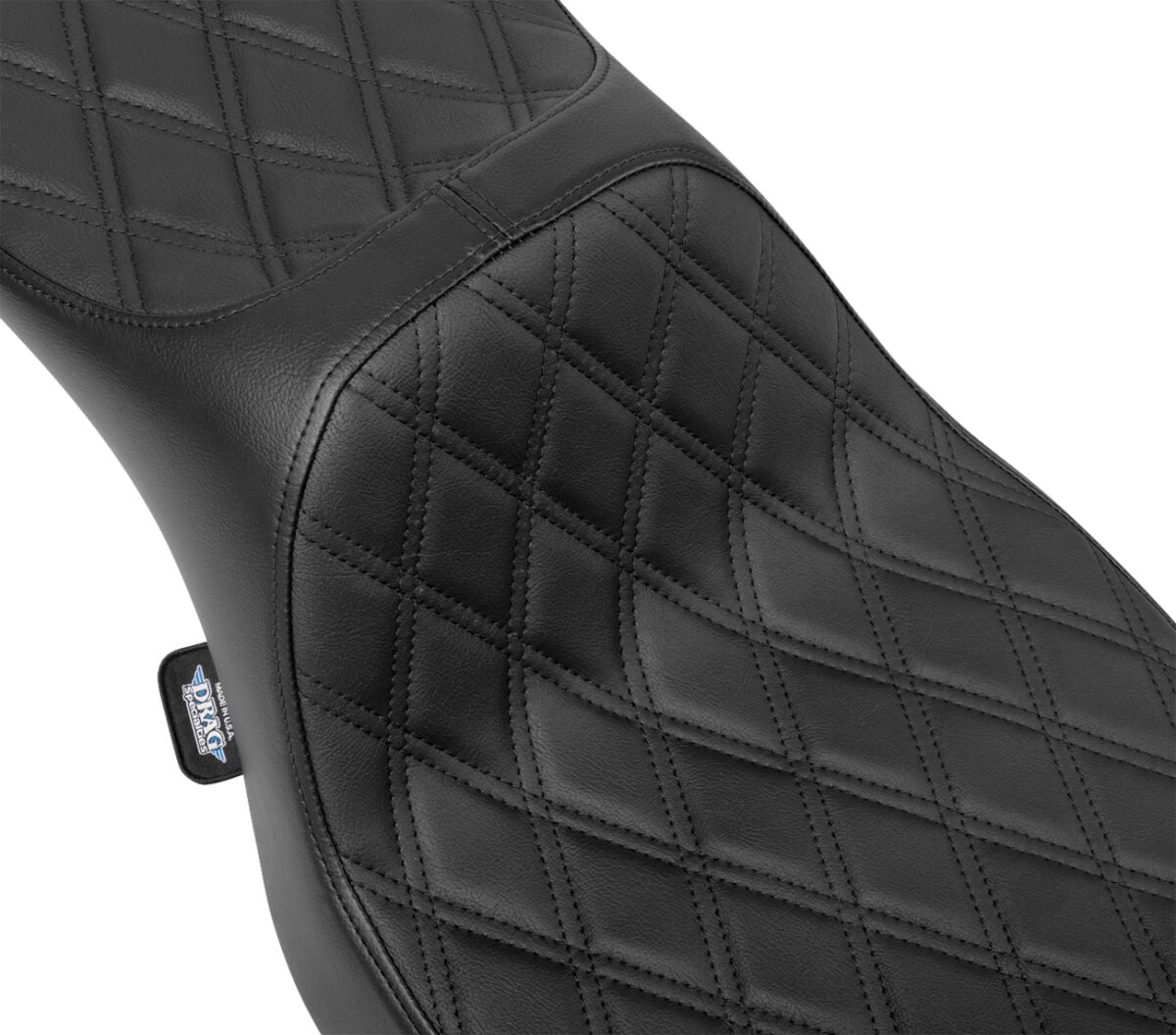 Drag Specialties Seats Extended Reach Predator Iii Set Double Diamond Black Stitching Seat Drag Specialties