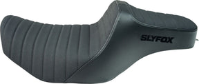 Slyfox Seat Highnoon Vinyl W/Slistop SEATS-FOR HARLEY DRESSER/TOURI Slyfox