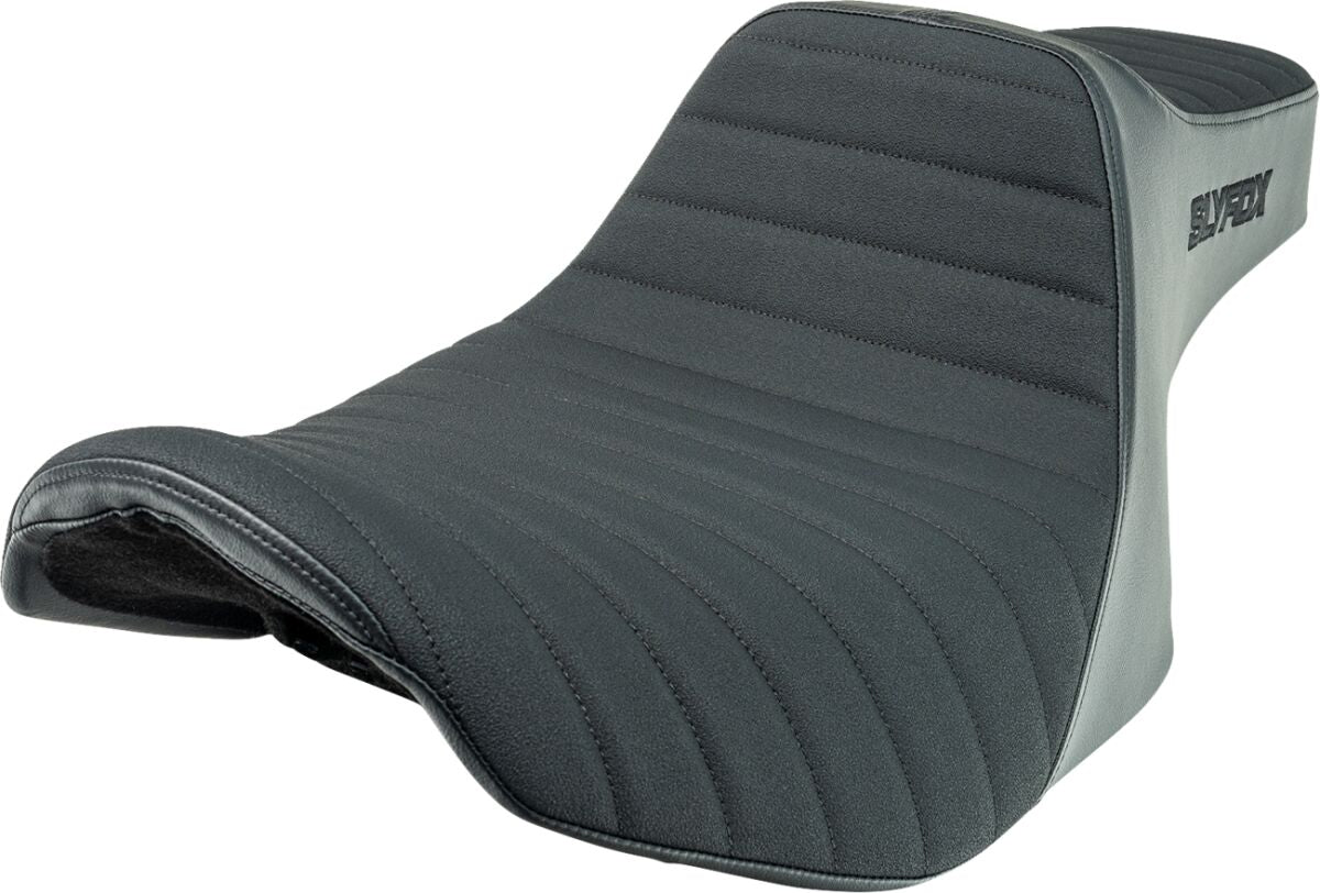 Slyfox Seat Highnoon Vinyl W/Slistop SEATS-FOR HARLEY DRESSER/TOURI Slyfox