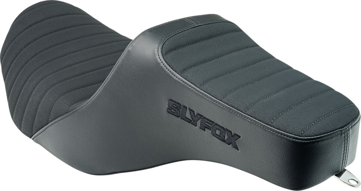 Slyfox Seat Highnoon Vinyl W/Slistop SEATS-FOR HARLEY DRESSER/TOURI Slyfox