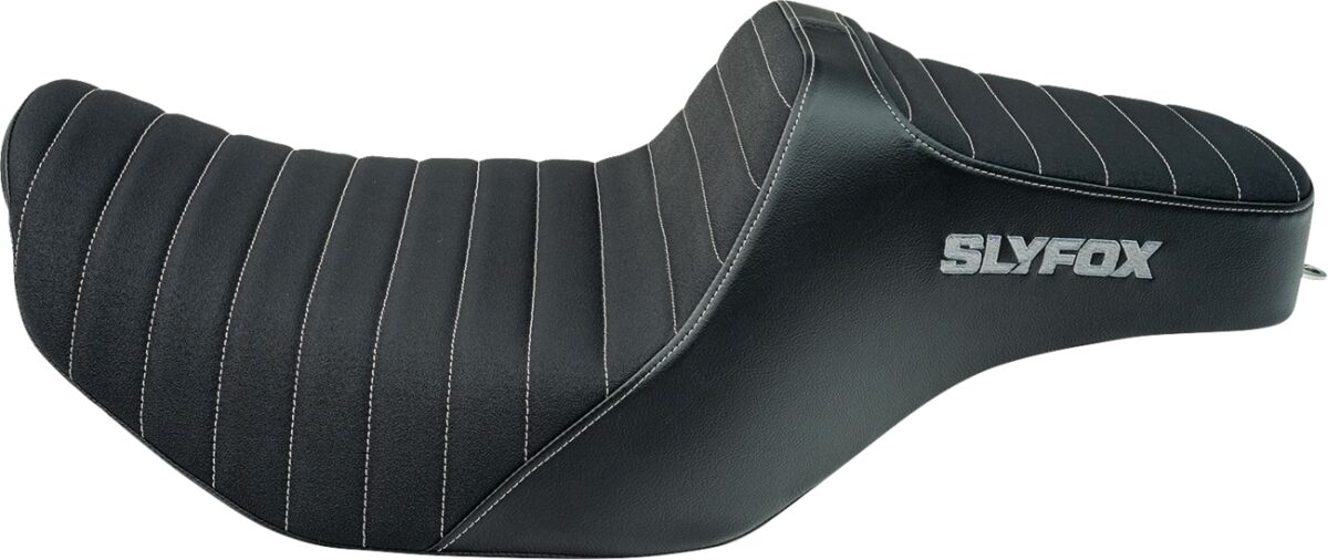 Slyfox Seat Highnoon Vinyl W/Slistop SEATS-FOR HARLEY DRESSER/TOURI Slyfox