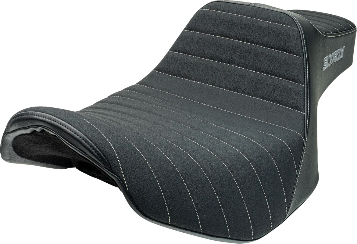 Slyfox Seat Highnoon Vinyl W/Slistop SEATS-FOR HARLEY DRESSER/TOURI Slyfox