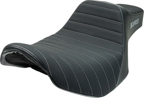 Slyfox Seat Highnoon Vinyl W/Slistop SEATS-FOR HARLEY DRESSER/TOURI Slyfox