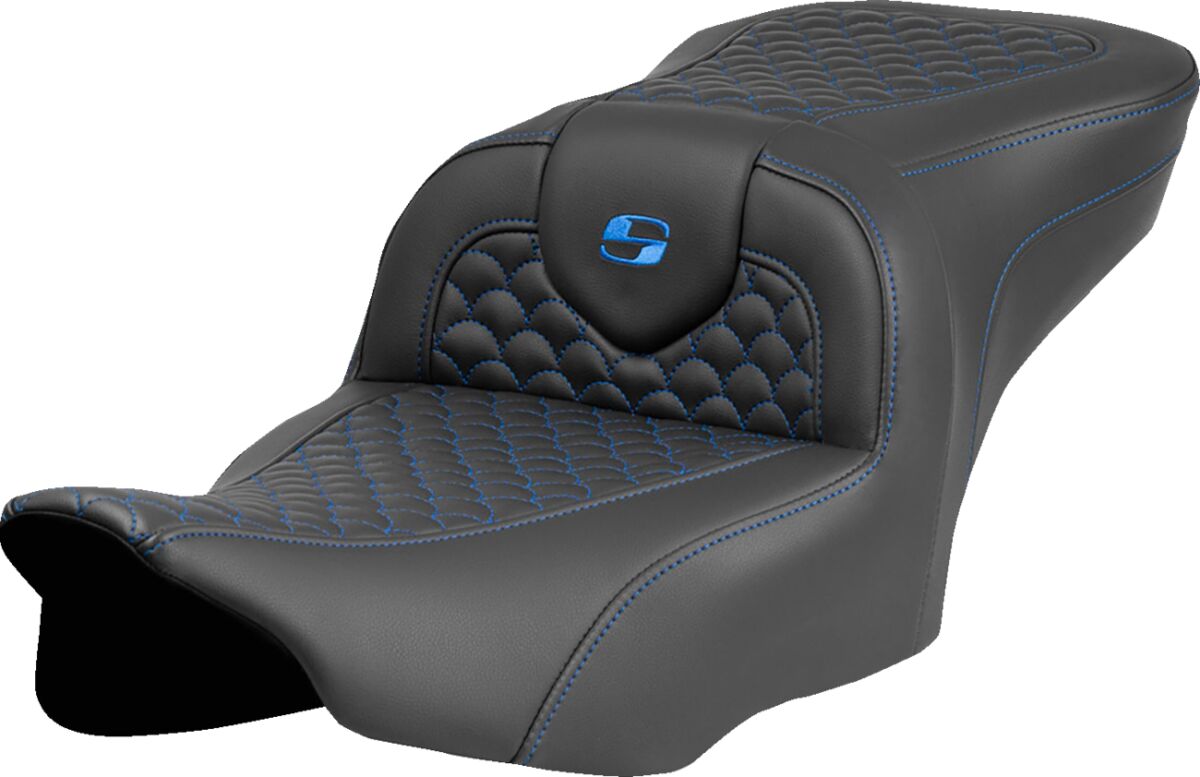 Saddlemen Seat Roadsofa Dragon Blue Stit SEATS-FOR HARLEY DRESSER/TOURI Saddlemen
