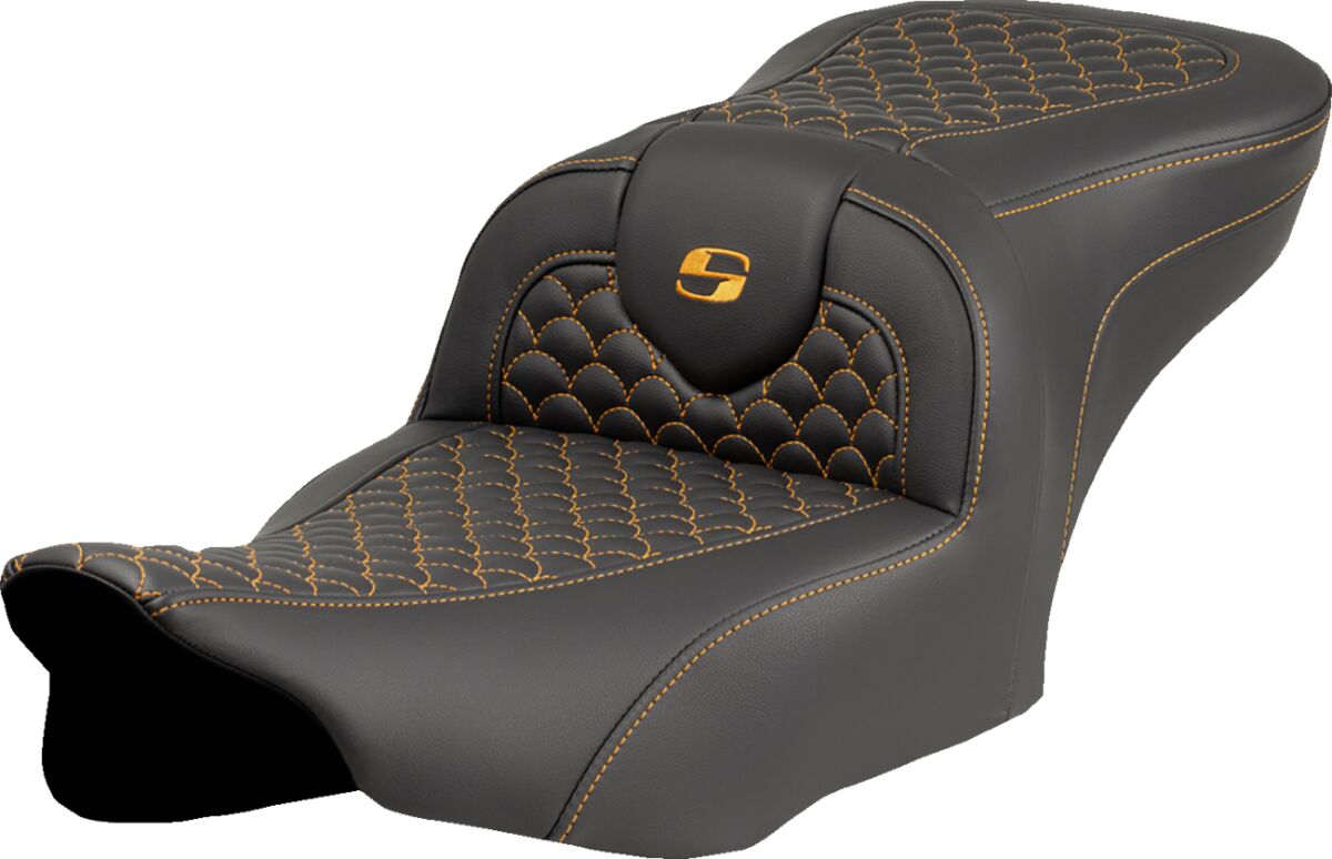Saddlemen Seat Roadsofa Dragon Gold Stit SEATS-FOR HARLEY DRESSER/TOURI Saddlemen