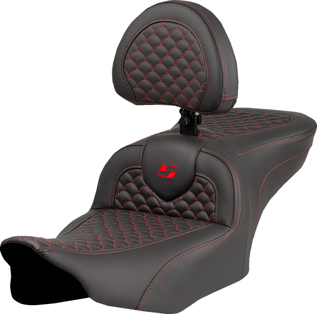 Saddlemen Seat Roadsofa Dragon Red Stitc SEATS-FOR HARLEY DRESSER/TOURI Saddlemen