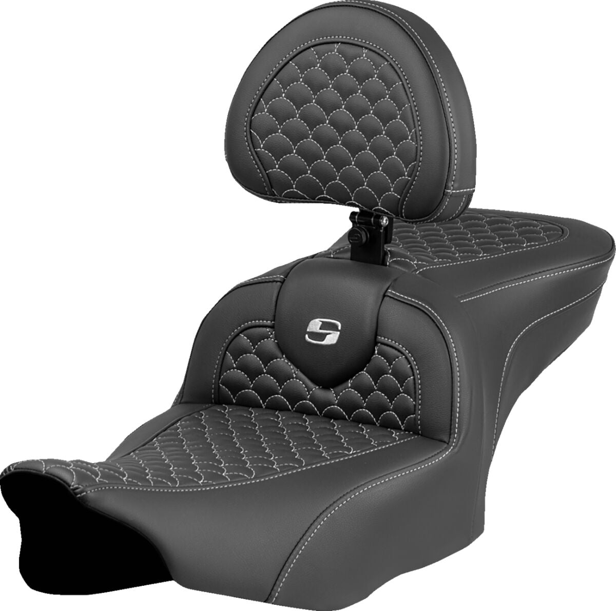 Saddlemen Seat Roadsofa Dragon Silver St SEATS-FOR HARLEY DRESSER/TOURI Saddlemen