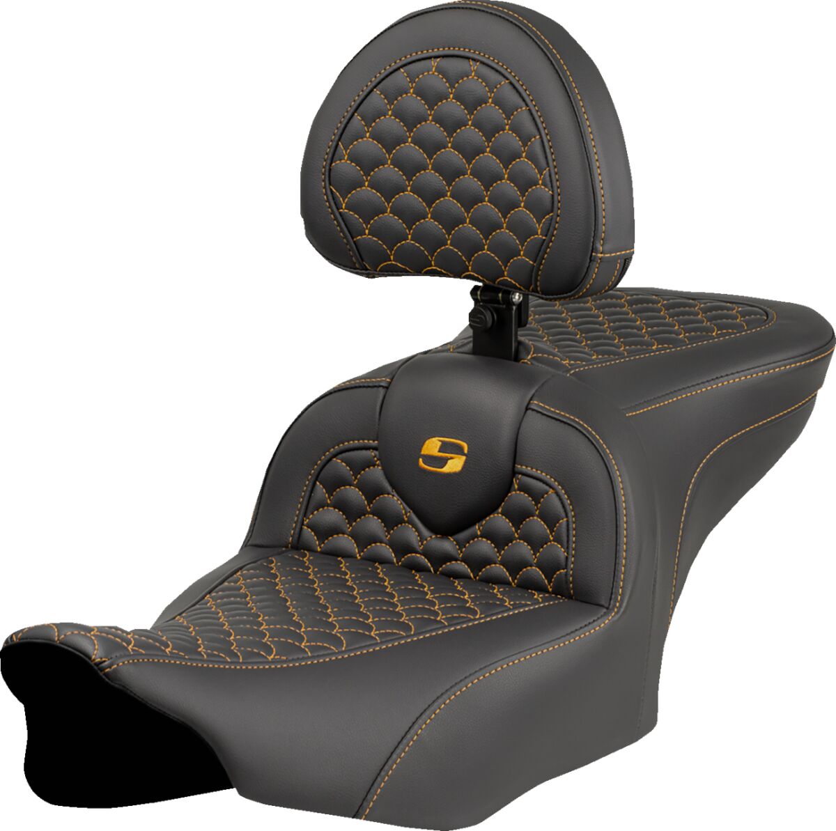 Saddlemen Seat Roadsofa Dragon Gold Stit SEATS-FOR HARLEY DRESSER/TOURI Saddlemen