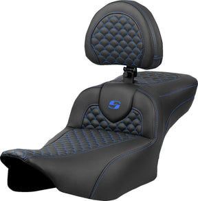 Saddlemen Seat Roadsofa Dragon Blue Stit SEATS-FOR HARLEY DRESSER/TOURI Saddlemen