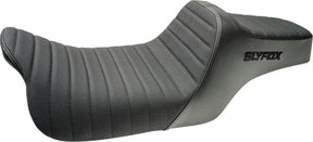 Slyfox Seat Highnoon Clssc Stitch Vnyl SEATS-FOR HARLEY DRESSER/TOURI Slyfox