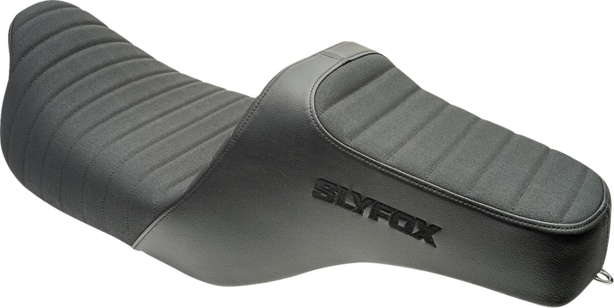 Slyfox Seat Highnoon Clssc Stitch Vnyl SEATS-FOR HARLEY DRESSER/TOURI Slyfox