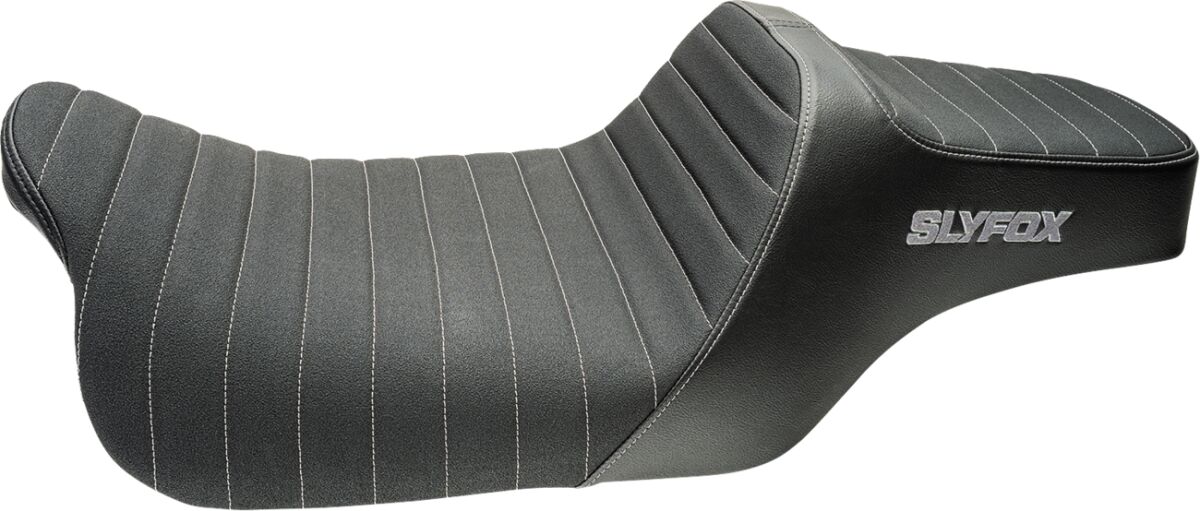Slyfox Seat Highnoon Slv Logo Touring SEATS-FOR HARLEY DRESSER/TOURI Slyfox