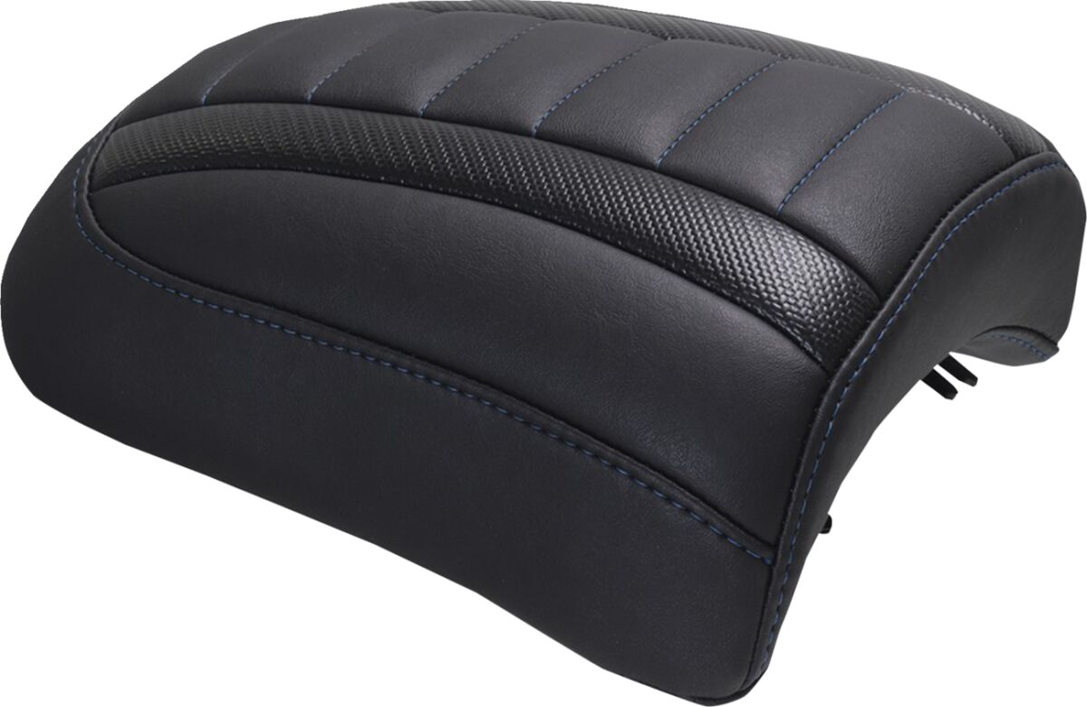 Mustang Seat Rear Cowl Dbl Diam Sky Bl SEATS-FOR HARLEY DRESSER/TOURI Mustang