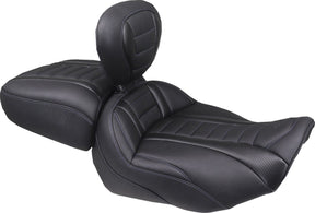 Mustang Seat Rear Dlx Touring Sky Blue SEATS-FOR HARLEY DRESSER/TOURI Mustang
