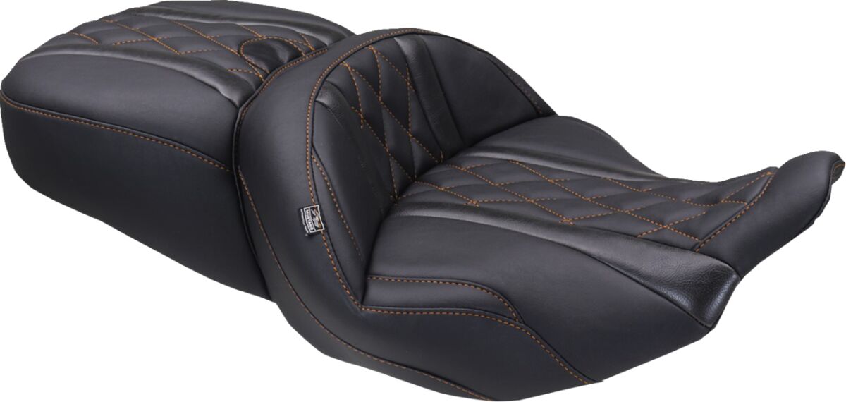 Mustang Seat Super Touring Dlx One Pie SEATS-FOR HARLEY DRESSER/TOURI Mustang