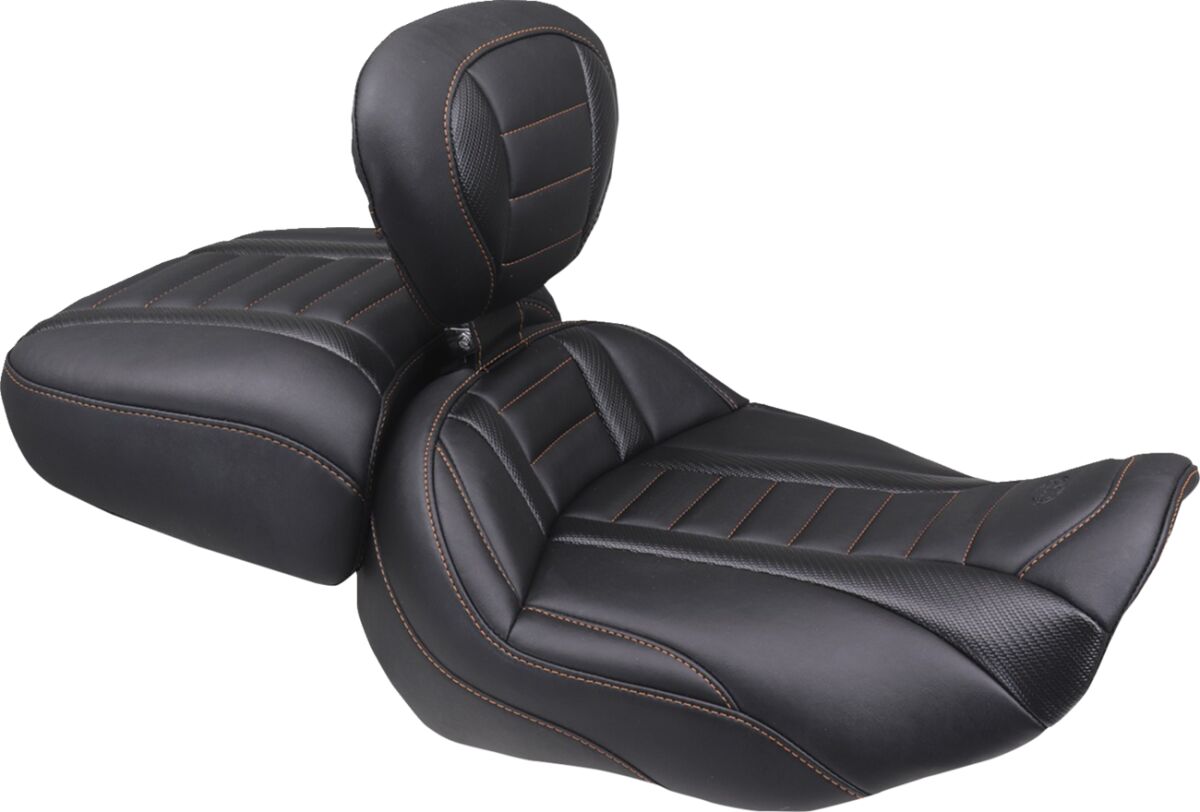 Mustang Seat Solo Deluxe Tour W/Dbr Ma SEATS-FOR HARLEY DRESSER/TOURI Mustang