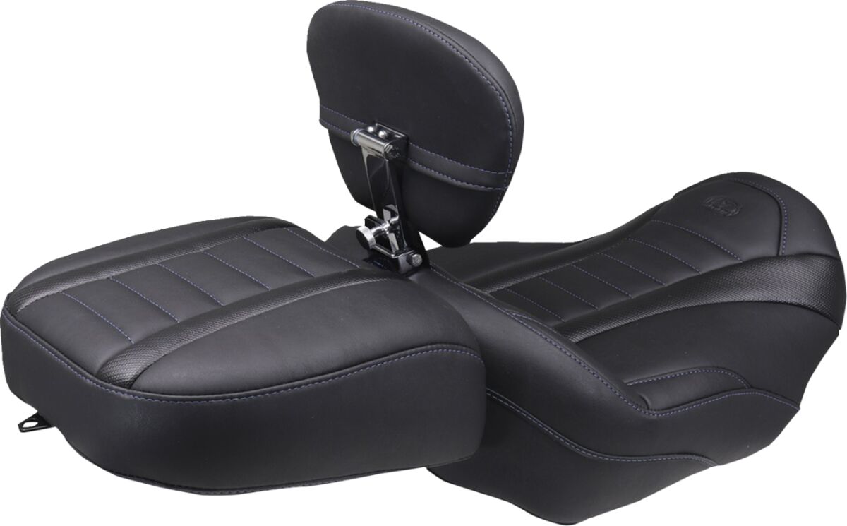 Mustang Seat Solo Deluxe Tour W/Dbr Sk SEATS-FOR HARLEY DRESSER/TOURI Mustang