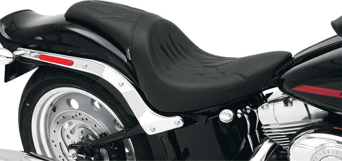 Drag Specialties Seats Seat Predator Rear Full Length Vinyl Black Seat Drag Specialties