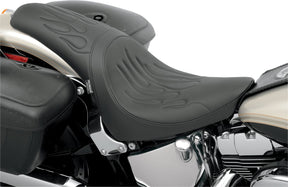 Drag Specialties Seats Seat Predator Rear Full Length Vinyl Black Seat Drag Specialties