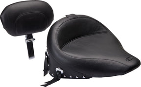 Mustang Seat Wide Touring Solo Studded With Conchos And Backrest Seat Mustang