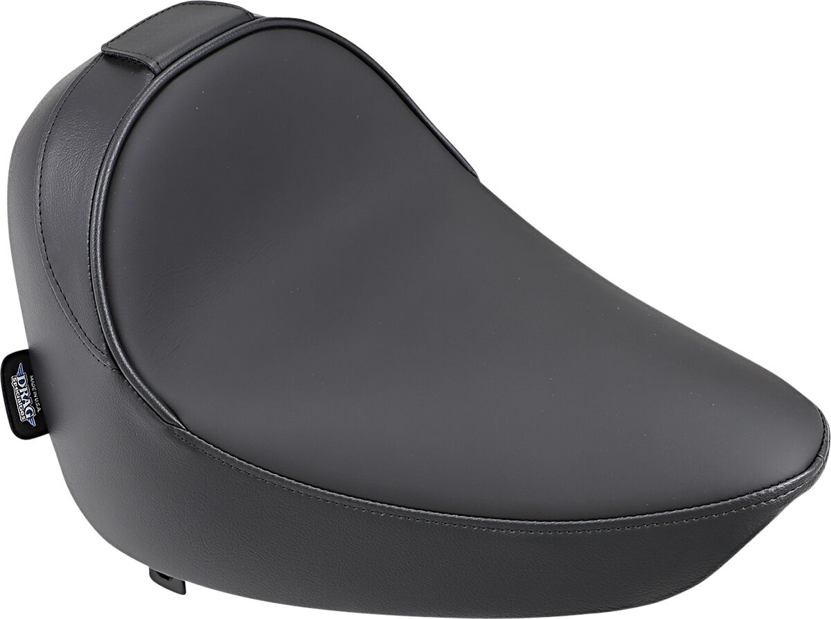 Drag Specialties Seats Seat Solo W/Optional Ez Glide Backrest Front With Driver Backrest Receptacle Vinyl Black Seat Drag Specialties