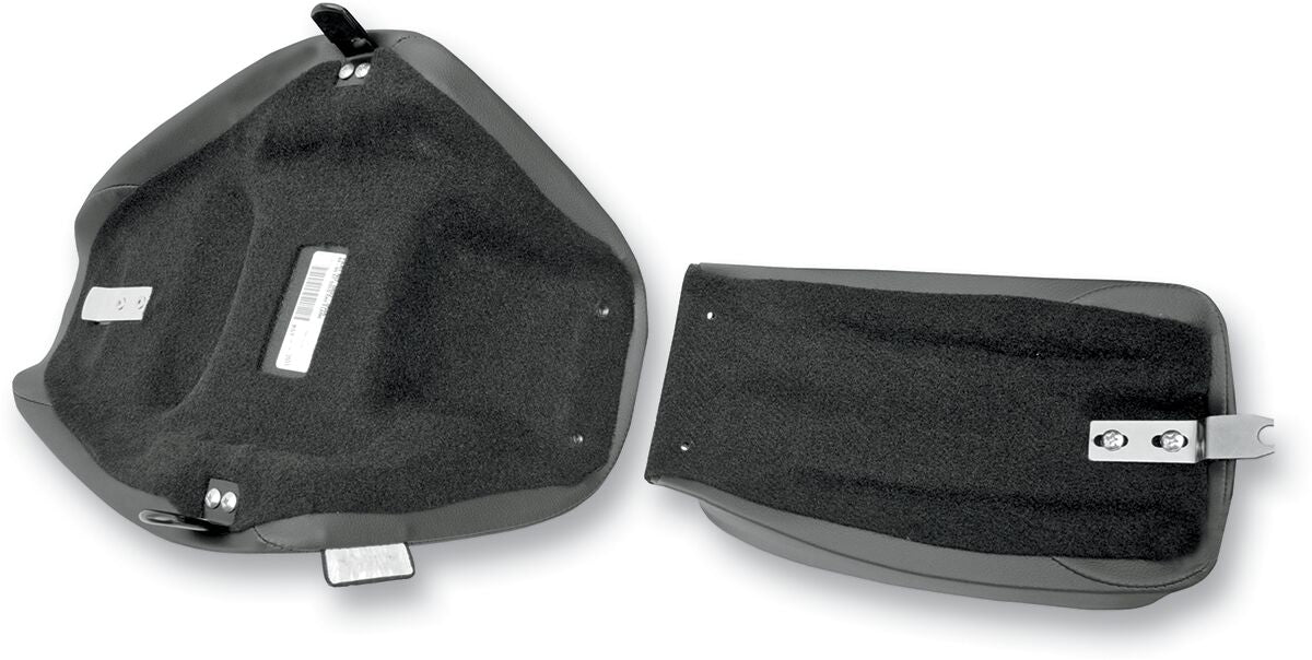 Drag Specialties Seats Seat Solo W/Optional Ez Glide Backrest Front With Driver Backrest Receptacle Vinyl Black Seat Drag Specialties