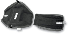 Drag Specialties Seats Seat Solo W/Optional Ez Glide Backrest Front With Driver Backrest Receptacle Vinyl Black Seat Drag Specialties