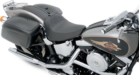 Drag Specialties Seats Seat Solo W/Optional Ez Glide Backrest Front With Driver Backrest Receptacle Vinyl Black Seat Drag Specialties