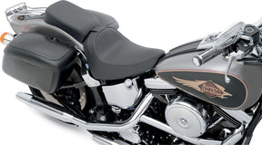 Drag Specialties Seats Seat Solo W/Optional Ez Glide Backrest Front With Driver Backrest Receptacle Vinyl Black Seat Drag Specialties