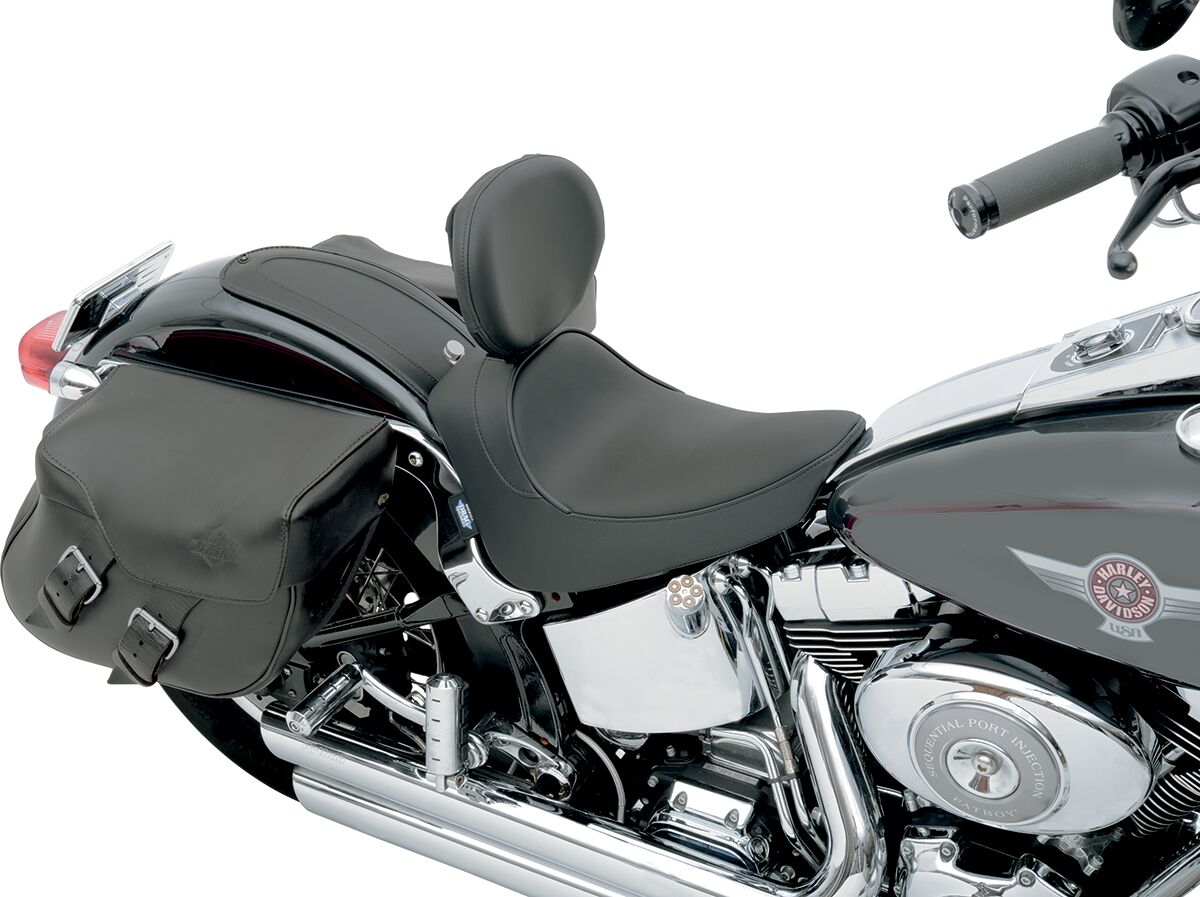Drag Specialties Seats Seat Solo W/Optional Ez Glide Backrest Front Solo Vinyl Black Seat Drag Specialties Seats