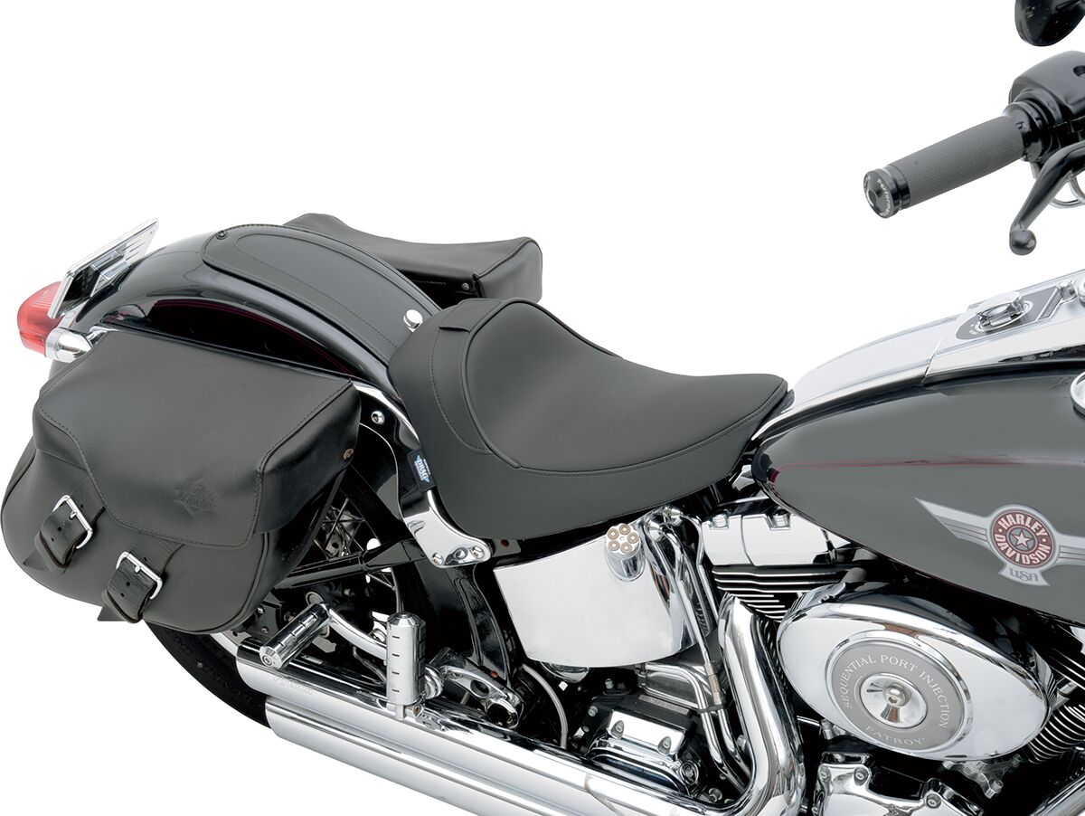 Drag Specialties Seats Seat Solo W/Optional Ez Glide Backrest Front Solo Vinyl Black Seat Drag Specialties Seats
