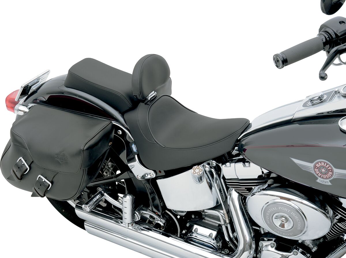 Drag Specialties Seats Seat Solo W/Optional Ez Glide Backrest Front Solo Vinyl Black Seat Drag Specialties Seats