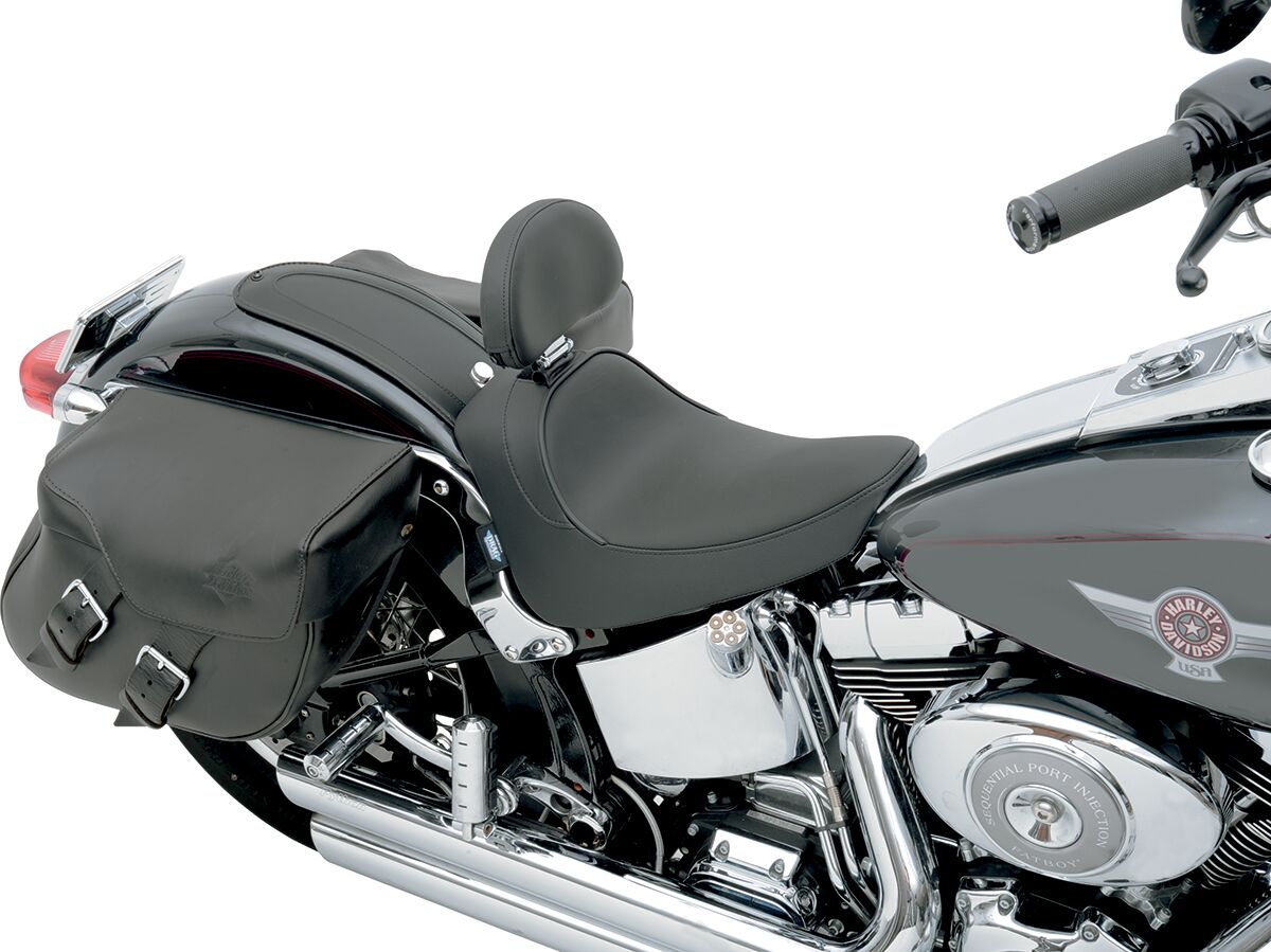 Drag Specialties Seats Seat Solo W/Optional Ez Glide Backrest Front Solo Vinyl Black Seat Drag Specialties Seats