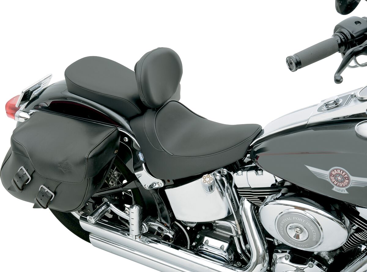 Drag Specialties Seats Seat Solo W/Optional Ez Glide Backrest Front Solo Vinyl Black Seat Drag Specialties Seats