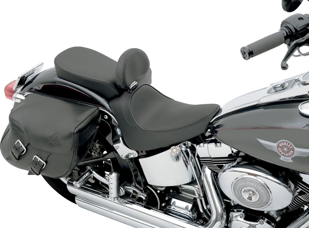 Drag Specialties Seats Seat Solo W/Optional Ez Glide Backrest Front Solo Vinyl Black Seat Drag Specialties Seats