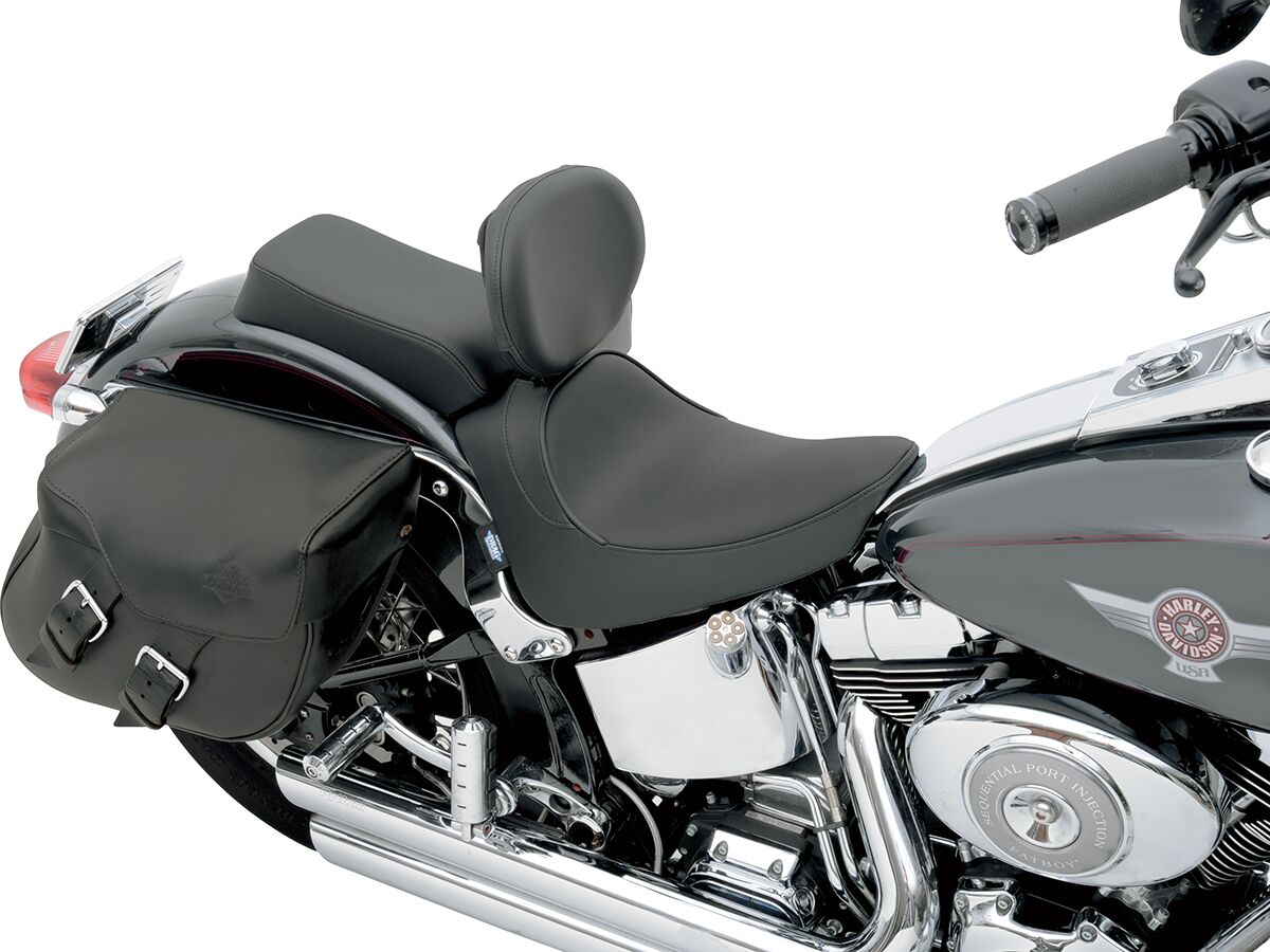 Drag Specialties Seats Seat Solo W/Optional Ez Glide Backrest Front Solo Vinyl Black Seat Drag Specialties Seats