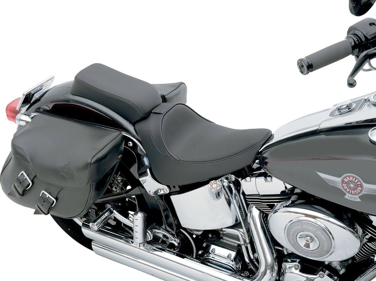 Drag Specialties Seats Seat Solo W/Optional Ez Glide Backrest Front Solo Vinyl Black Seat Drag Specialties Seats