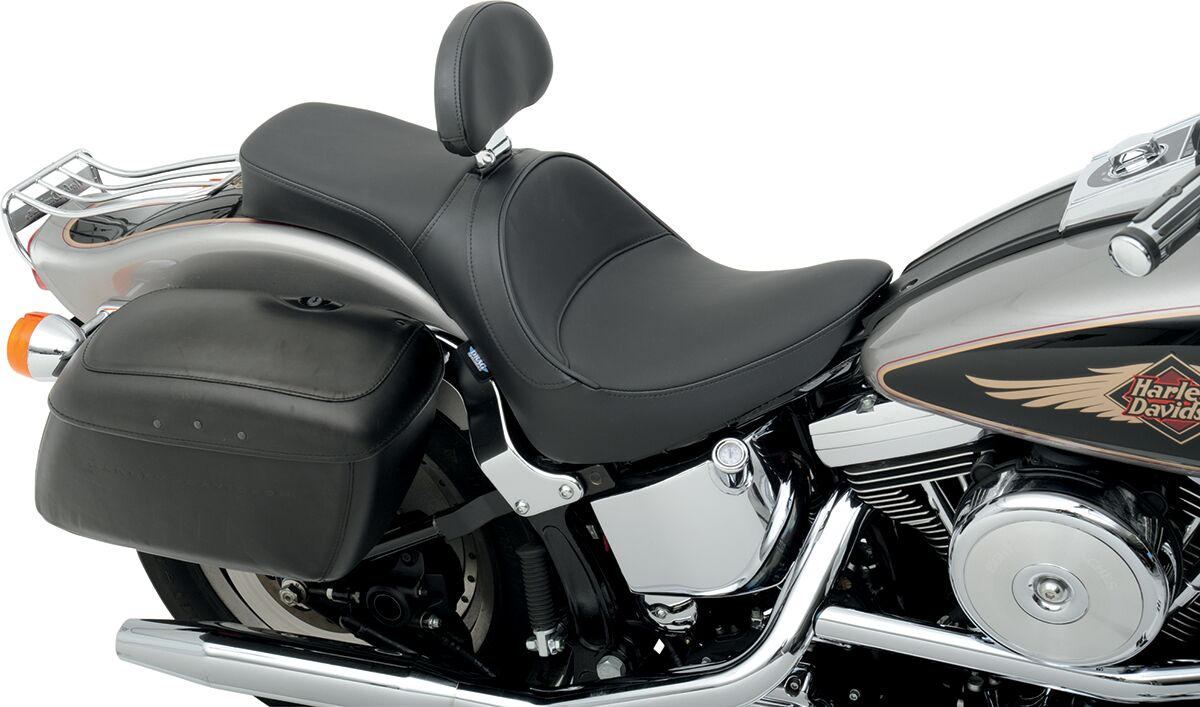 Drag Specialties Seats Seat With Driver Backrest Receptacle Vinyl Black Seat Drag Specialties