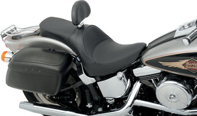 Drag Specialties Seats Seat With Driver Backrest Receptacle Vinyl Black Seat Drag Specialties