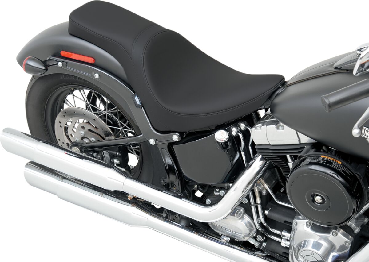 Drag Specialties Seats Seat Predator 2 Up Standard Rear Smooth Vinyl Black Seat Drag Specialties