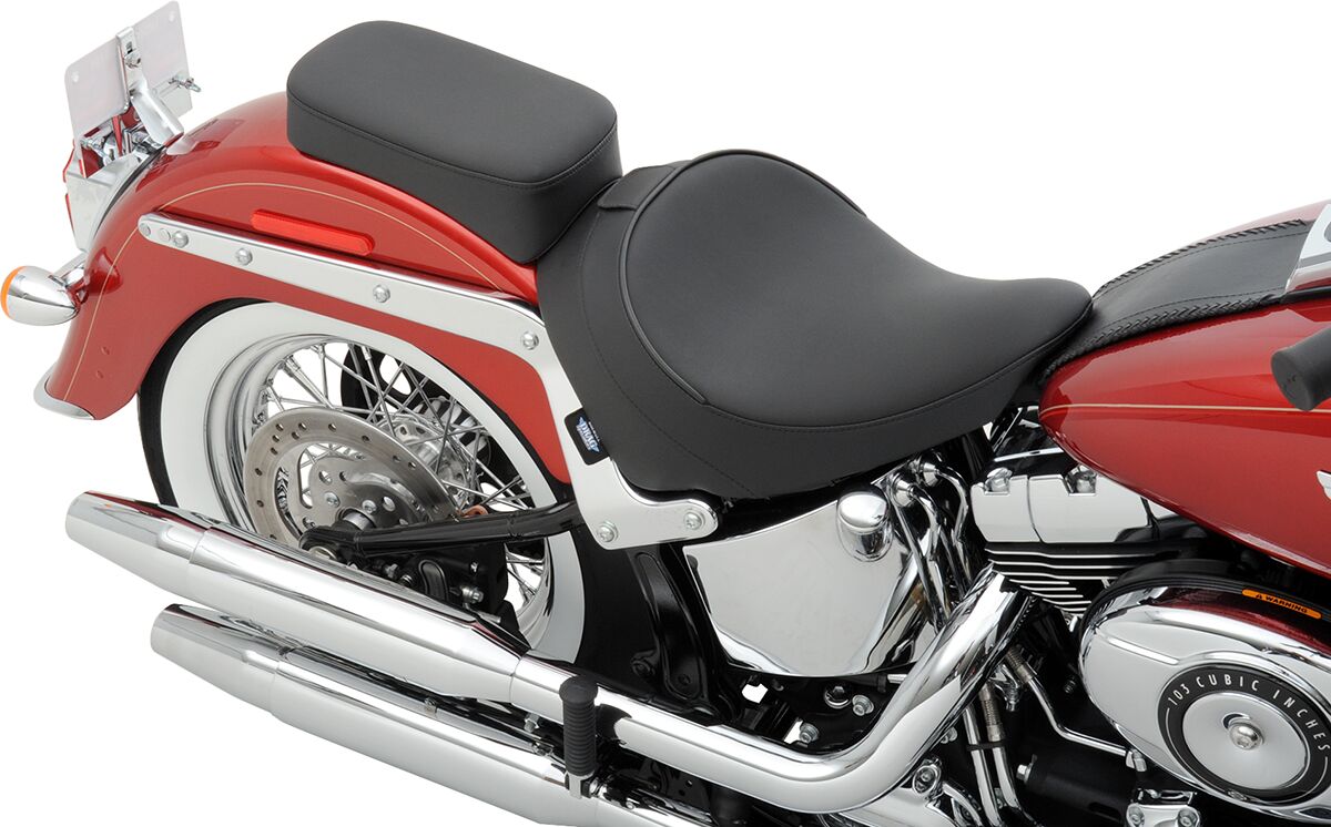 Drag Specialties Seats Seat Standard Front With Driver Backrest Receptacle Vinyl Black Seat Drag Specialties