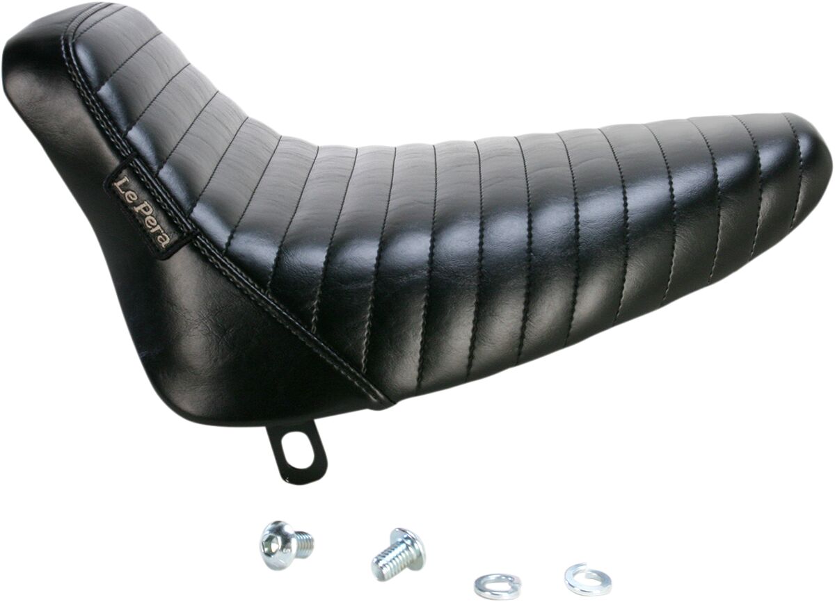 Bare Bones Pleated Seating Solo Seat - 84-99 Softail Seat Le Pera