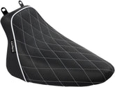 Bare Bones Diamond Solo Seat, With White Stitch - 08-17 Softail Seat Le Pera Default Title