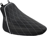 Le Pera Bare Bones Diamond Solo Seat, With White Stitch - 08-17 Softail Seat Le Pera