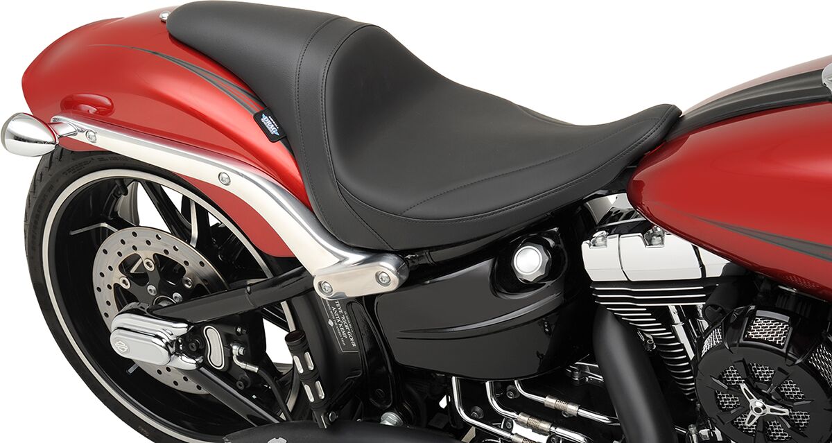 Drag Specialties Seats Seats Predator Solo Smooth Vinyl Black Seat Drag Specialties