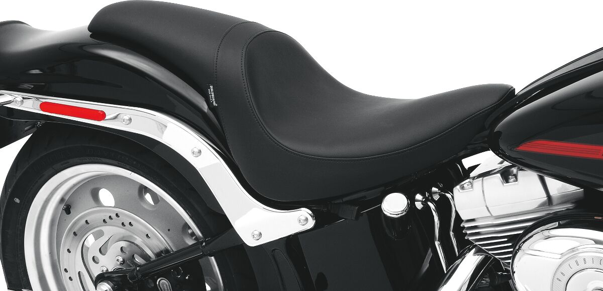 Drag Specialties Seats Seat Predator Low Profile Smooth Black Seat Drag Specialties